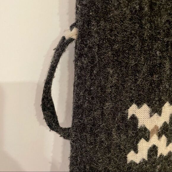 Papillon cowl neck geometric black gray white sweater dress size Medium - Picture 5 of 9